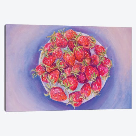 Strawberry Canvas Print #OGV15} by Olga Volna Art Print