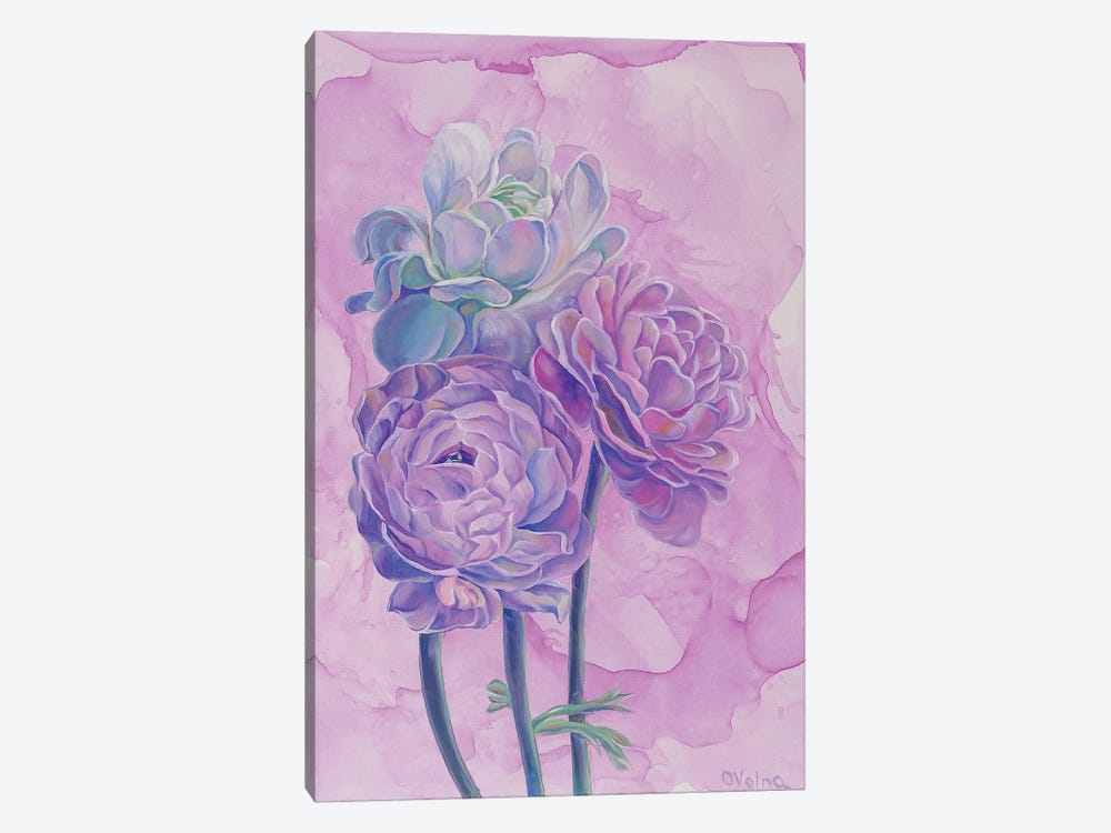 Lilac Roses by Olga Volna 1-piece Canvas Art