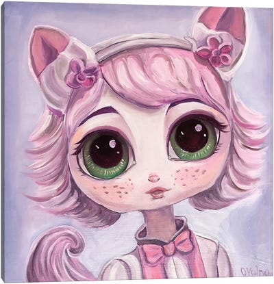 Cute Girl Canvas Art Print - Olga Volna