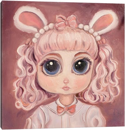 Bunny Girl Canvas Art Print - Olga Volna