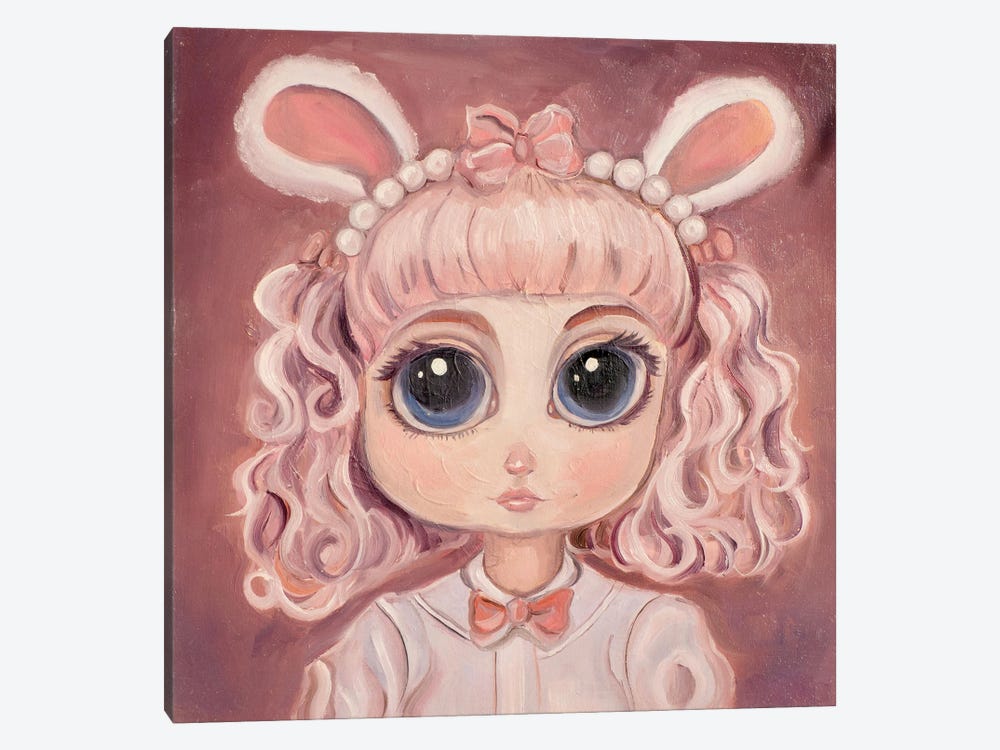 Bunny Girl by Olga Volna 1-piece Canvas Artwork