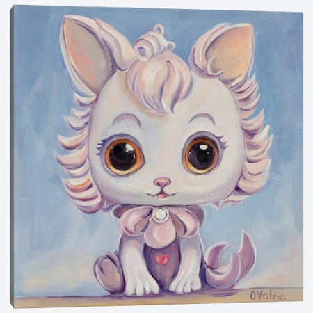 Kitty Canvas Print #OGV22} by Olga Volna Art Print