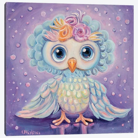 Owl Canvas Print #OGV23} by Olga Volna Art Print