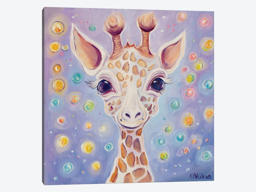Giraffe by Olga Volna 1-piece Canvas Print