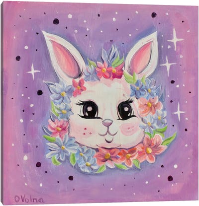 Bunny Canvas Art Print - Easter Art