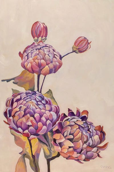 Dahlias: Violet Dahlias by Olga Volna
