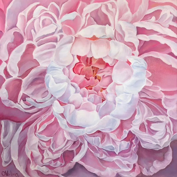 Peonies: Blossoming Peony II by Olga Volna