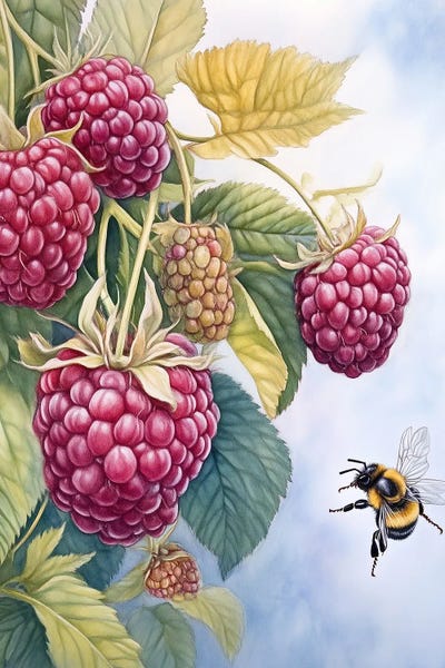 Bees: Raspberry by Olga Volna