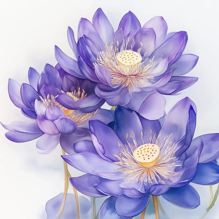 Violet Lotuses I