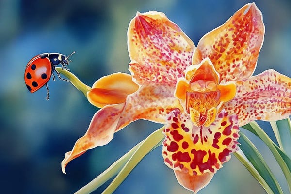 Tiger Lilies: Lady Bug by Olga Volna