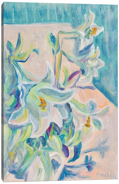 Lilies Canvas Art Print - Olga Volna