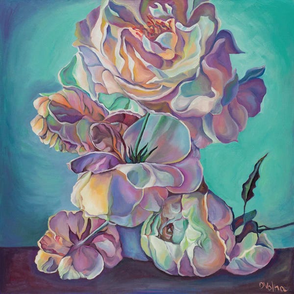 Fine Art Print: Turquoise Bouquet by Olga Volna