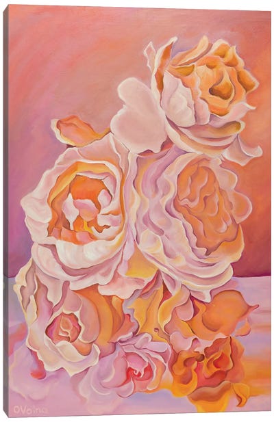 Sunset Bouquet Canvas Art Print - Olga Volna