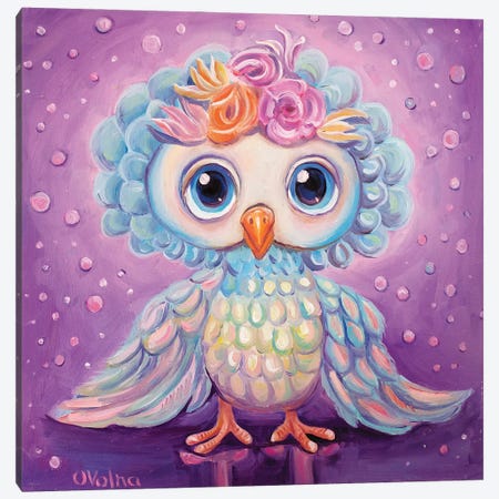 Owl I Canvas Print #OGV50} by Olga Volna Canvas Art