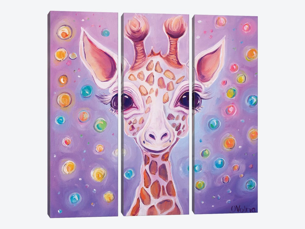 Giraffe I by Olga Volna 3-piece Art Print