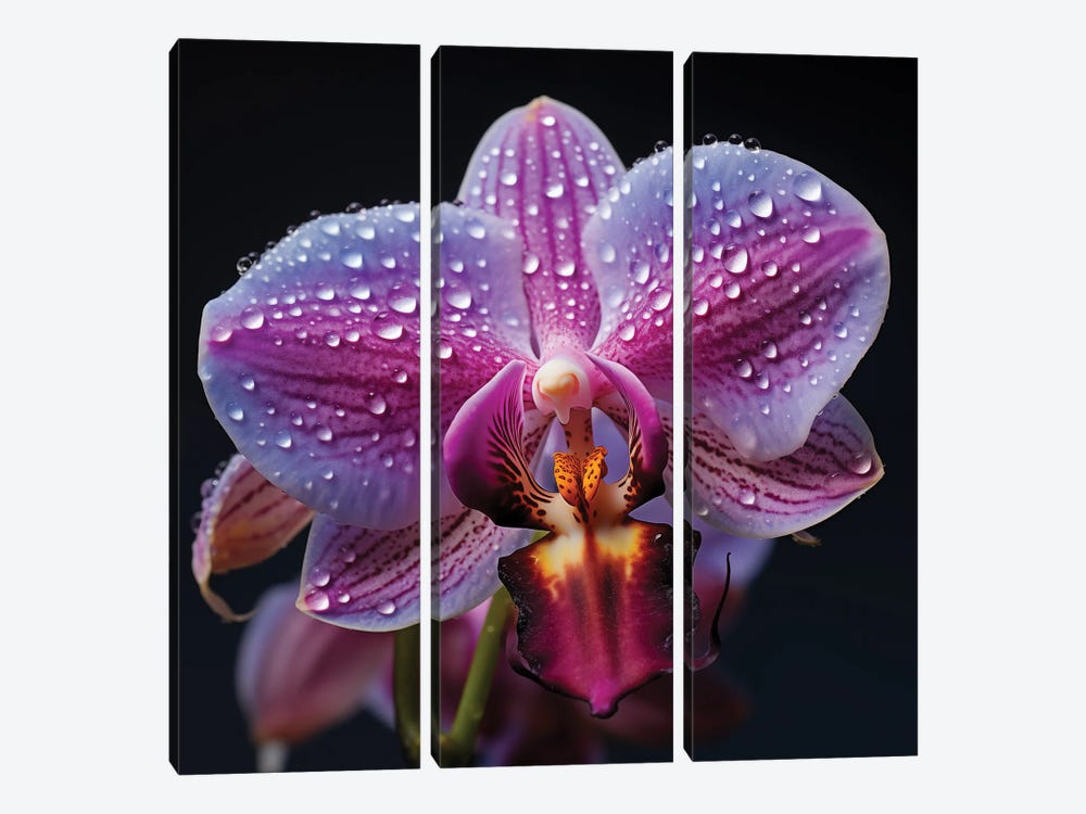Orchids Drops by Olga Volna 3-piece Art Print