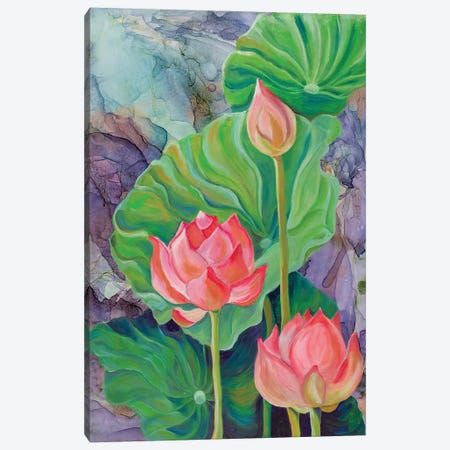 Lotuses Canvas Print #OGV5} by Olga Volna Canvas Art