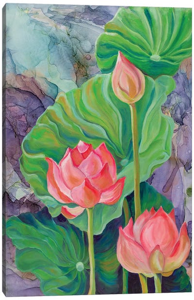 Lotuses Canvas Art Print - Lotus Art