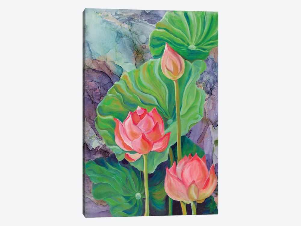 Lotuses by Olga Volna 1-piece Canvas Artwork