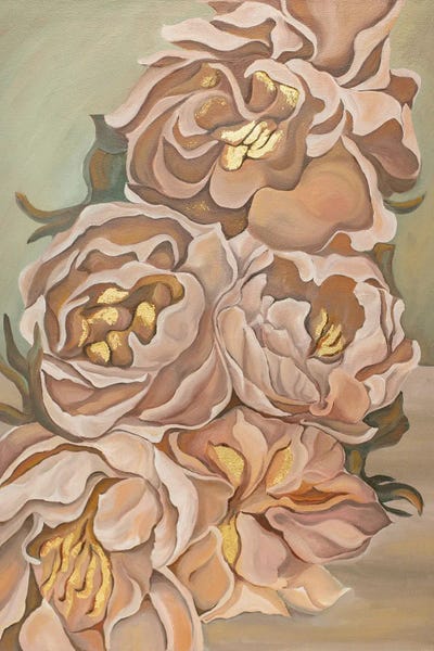 Gray Flowers by Olga Volna canvas print