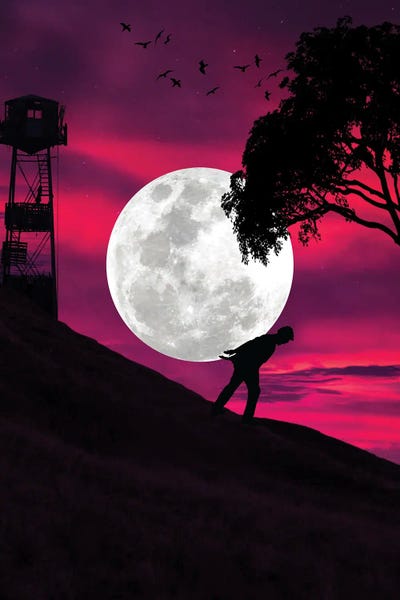 Heavy Moon by Oğuzhan Taşhan metal wall art