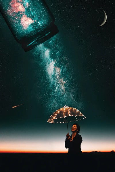 Star Rain by Oğuzhan Taşhan metal wall art