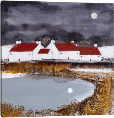 Winter Moon Canvas Art Print - Louise O'Hara