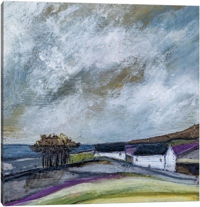 Seaview Cottage Canvas Art Print - Louise O'Hara