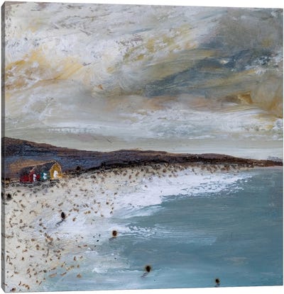 A Secluded Beach Canvas Art Print - Contemporary Coastal