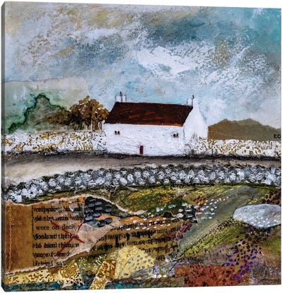 Whitewall Cottage Canvas Art Print - Louise O'Hara