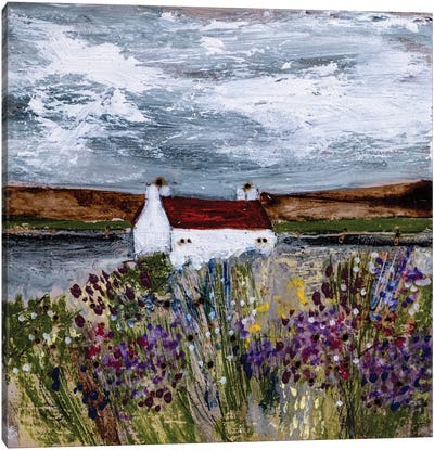 Summer Croft Canvas Art Print - Cottagecore Goes Coastal