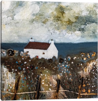 A Coastal Meadow Canvas Art Print - Cottagecore Goes Coastal