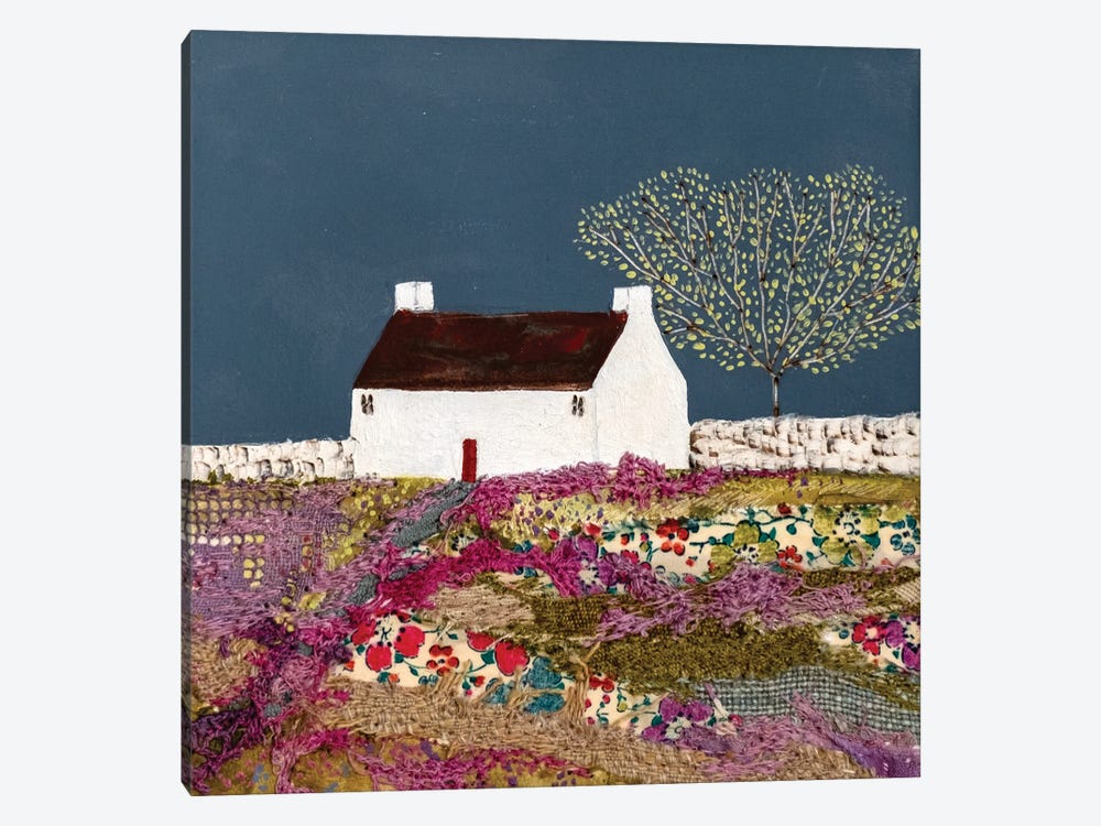 Dark Skies Flowery Meadow by Louise O'Hara 1-piece Canvas Print