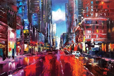 Lights Of The Big City by Olena Hontar canvas print