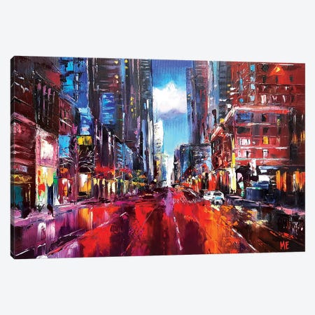 Lights Of The Big City Canvas Print #OHT20} by Olena Hontar Canvas Print