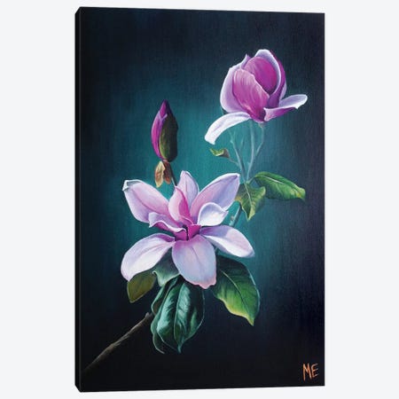 Magnolia Canvas Print #OHT22} by Olena Hontar Canvas Print