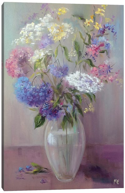 Hydrangeas Smell Like Summer Canvas Art Print - Olena Hontar
