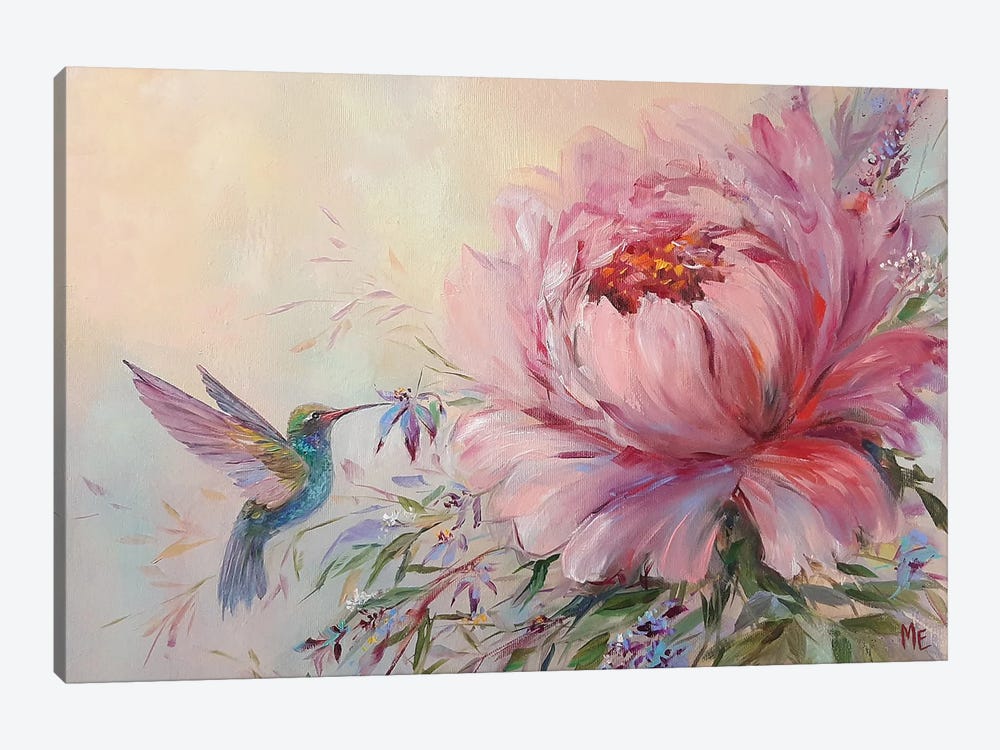 Peonies by Olena Hontar 1-piece Canvas Wall Art