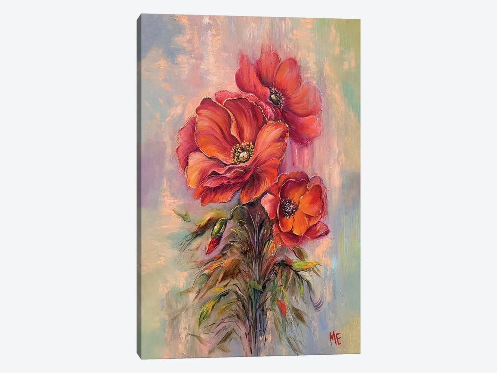 Poppies by Olena Hontar 1-piece Canvas Art