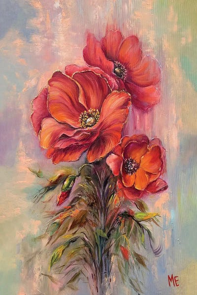 Olena Hontar: Poppies by Olena Hontar