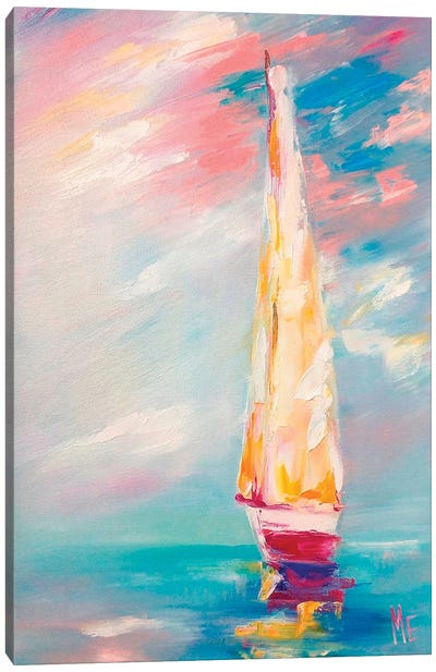 Sailboat Canvas Art Print - Olena Hontar