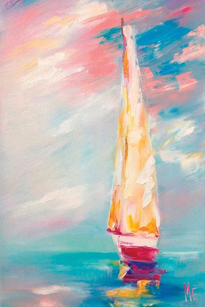 Lake Sunrises & Sunsets: Sailboat by Olena Hontar