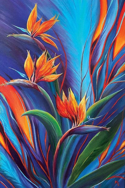 Azure Blue: Strelitzia by Olena Hontar