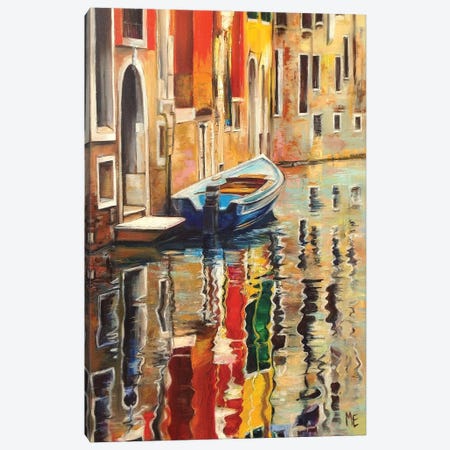 Sunny Day In Venice Canvas Print #OHT39} by Olena Hontar Canvas Artwork