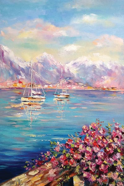 Olena Hontar: Sunny Day On The Lake by Olena Hontar