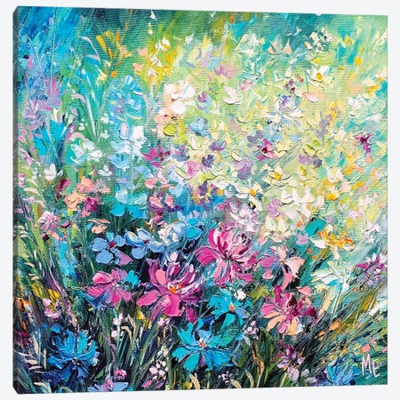 Wildflowers Canvas Print #OHT46} by Olena Hontar Canvas Art