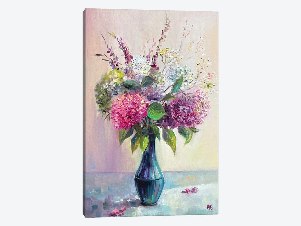 Hydrangea Smells Like Summer by Olena Hontar 1-piece Canvas Print