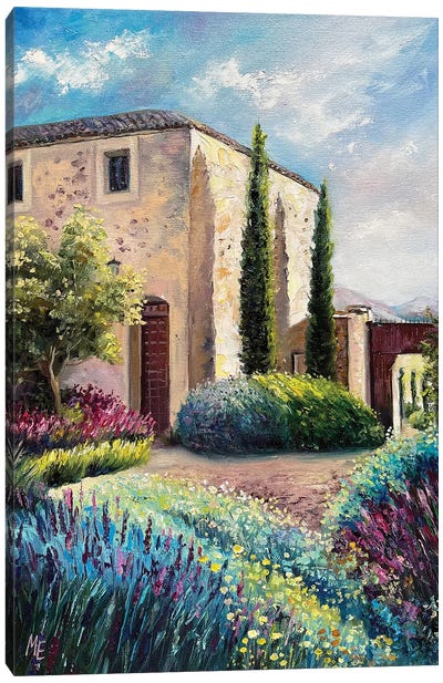 Provence Canvas Art Print - Cypress Tree Art