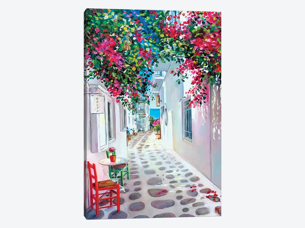Bright Colors Of Greece by Olena Hontar 1-piece Canvas Art Print