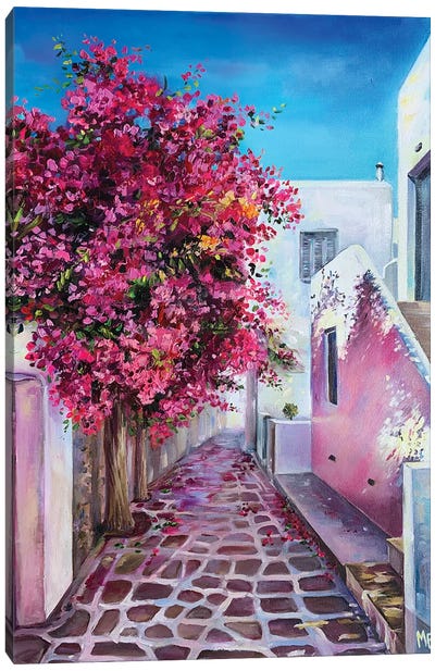 Pink Alley Of Dreams Canvas Art Print - Olena Hontar